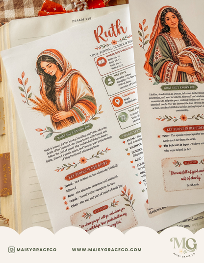 Women of the Bible Character Summaries Printable (Digital Download)
