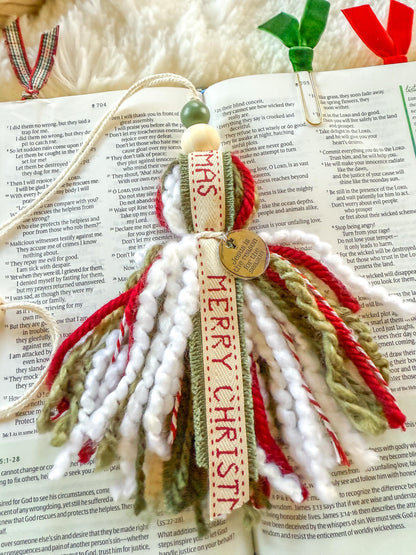 Christmas Bible Tassel Bookmark