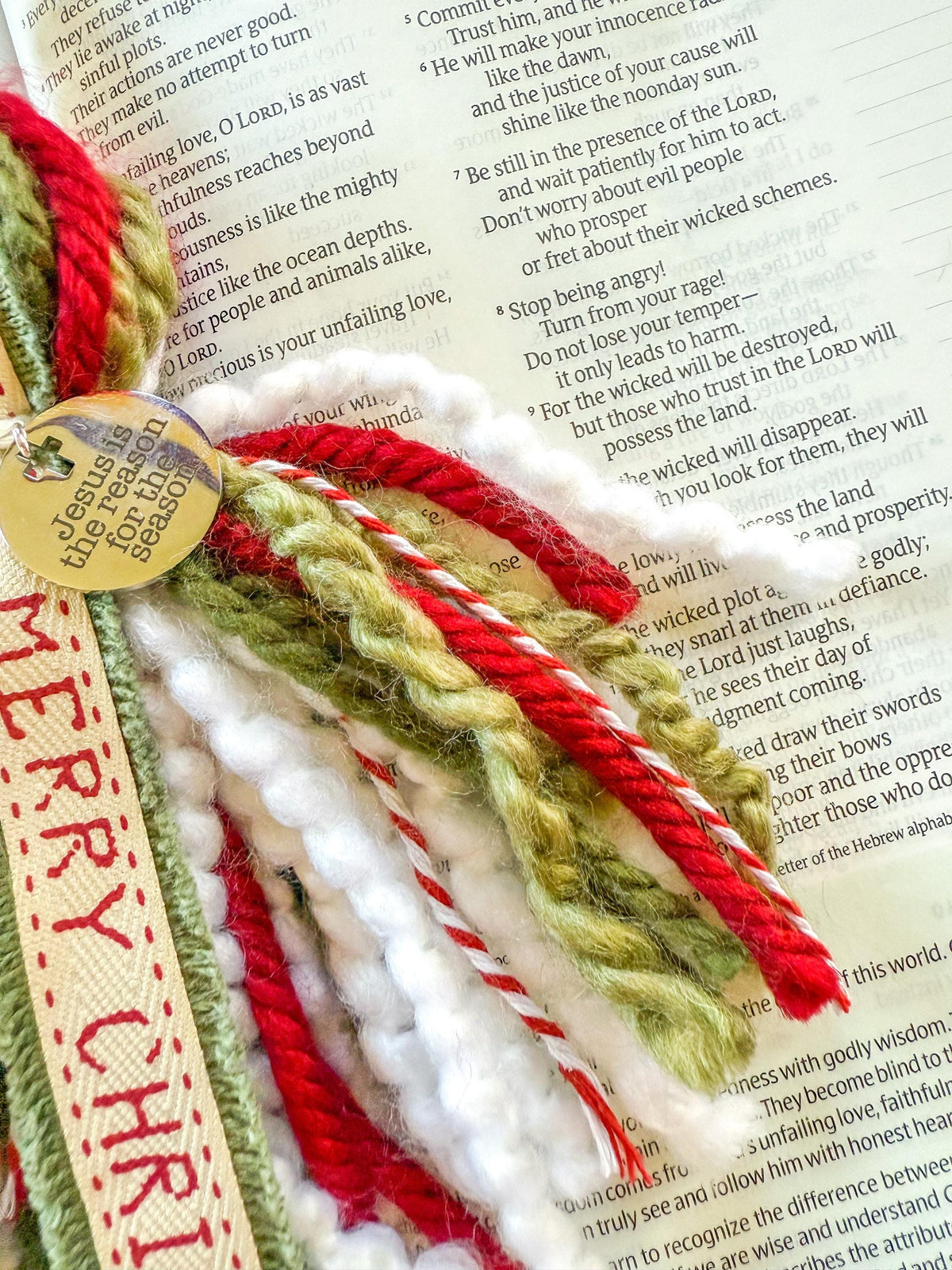 Christmas Bible Tassel Bookmark