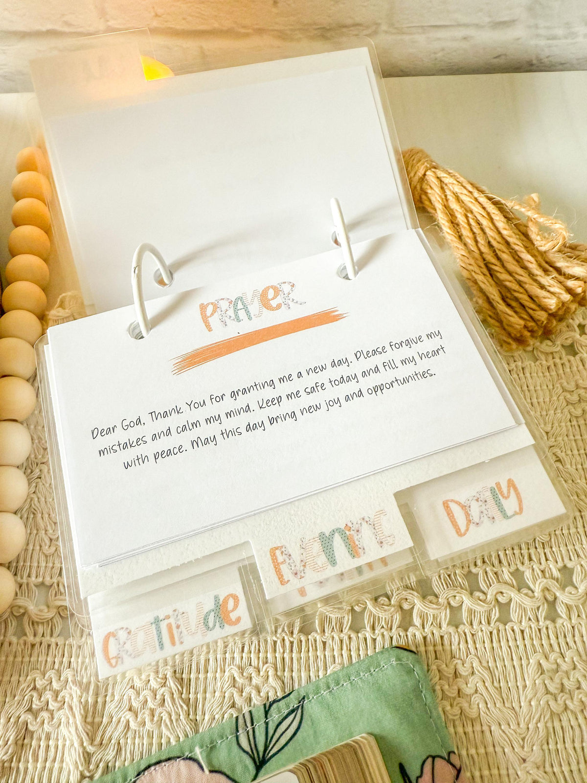 3x5 Printable Mini Prayer Binder with Prayer Cards