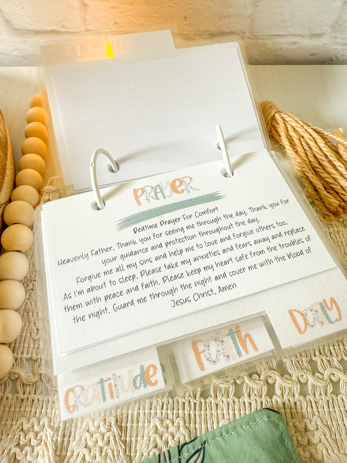 3x5 Printable Mini Prayer Binder with Prayer Cards