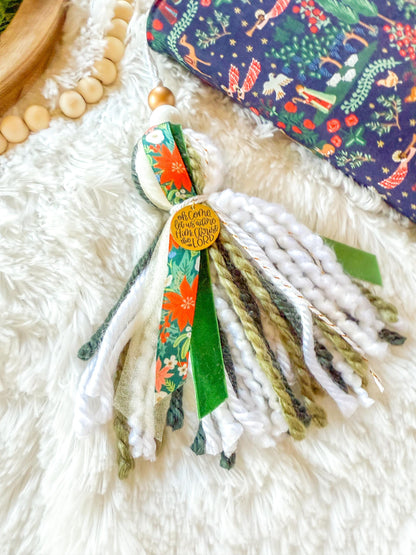 Poinsettia Christmas Bible Tassel Bookmark