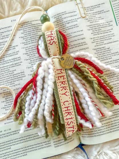 Christmas Bible Tassel Bookmark