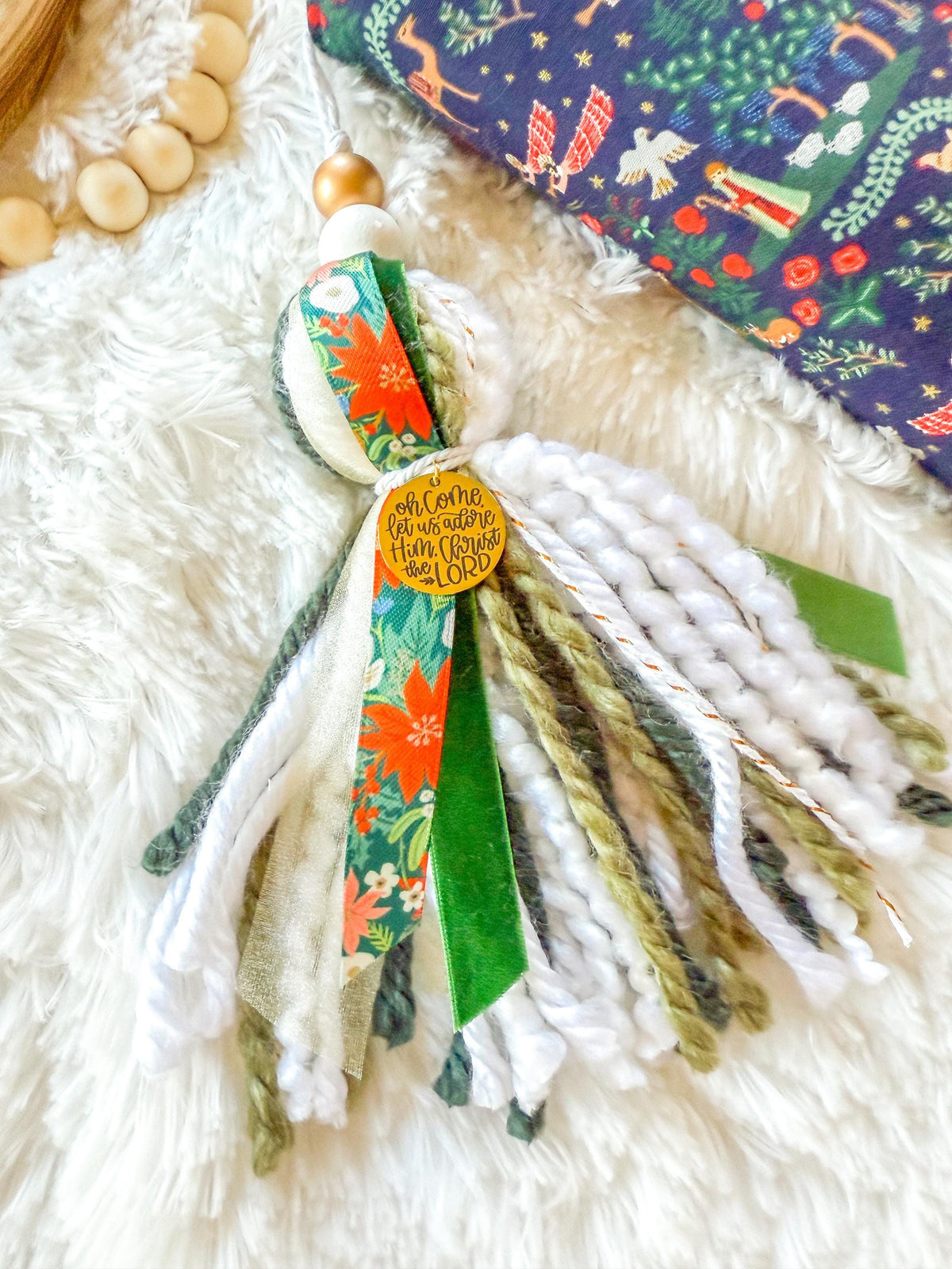 Poinsettia Christmas Bible Tassel Bookmark