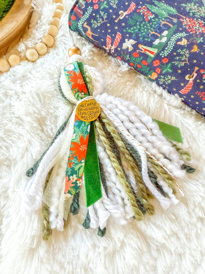 Poinsettia Christmas Bible Tassel Bookmark