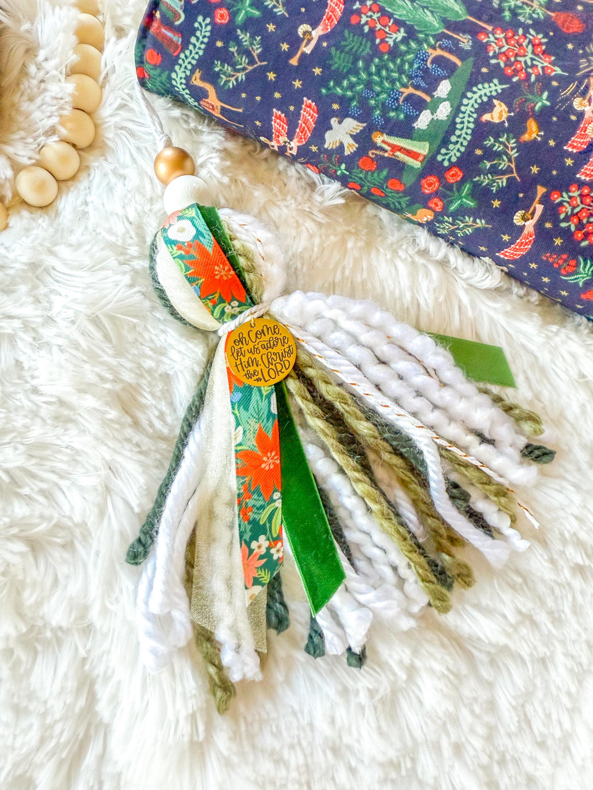 Poinsettia Christmas Bible Tassel Bookmark