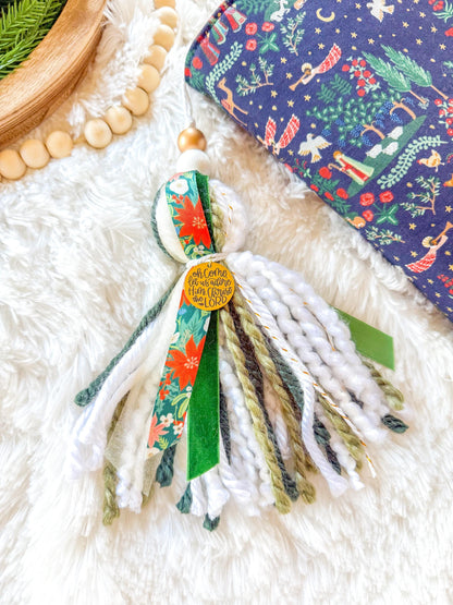 Poinsettia Christmas Bible Tassel Bookmark