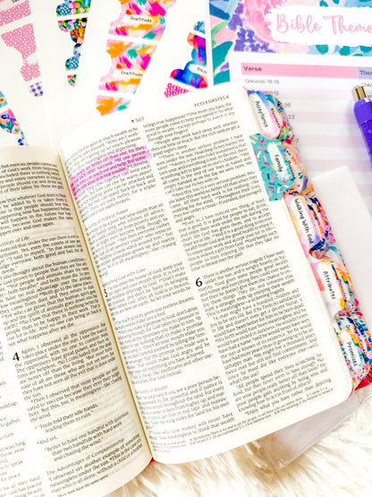 Prayer Bible Kit in Pink Floral, Bible Tabs, Bible with Tabs, Gift Bible, Women's Bible, Loaded Bible, Cute Bible Tabs, Custom Bible