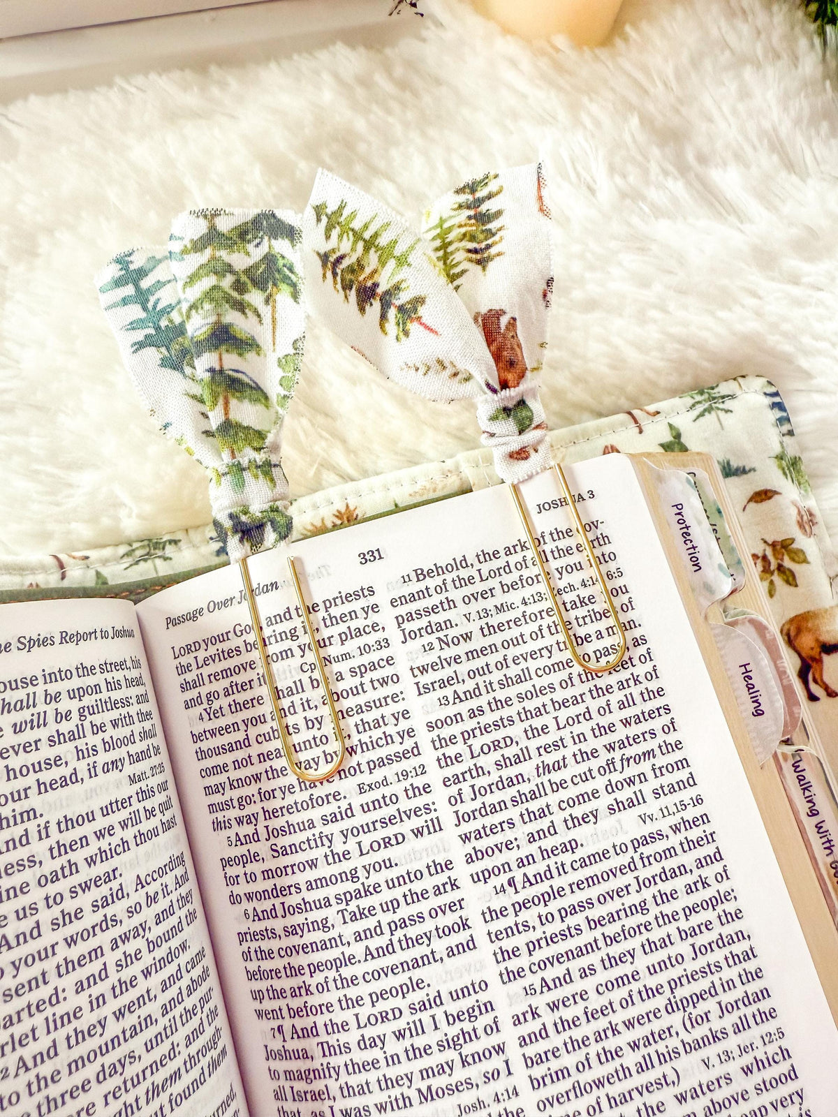 Woodland Prayer Bible Kit, Tabs, Verse List, Christian Gift