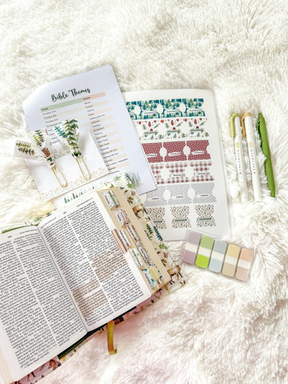 Woodland Prayer Bible Kit, Tabs, Verse List, Christian Gift