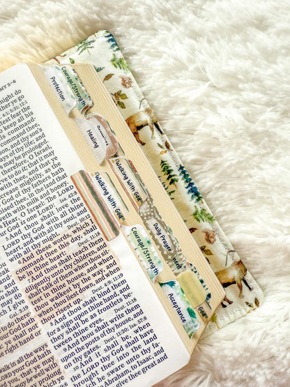 Woodland Prayer Bible Kit, Tabs, Verse List, Christian Gift