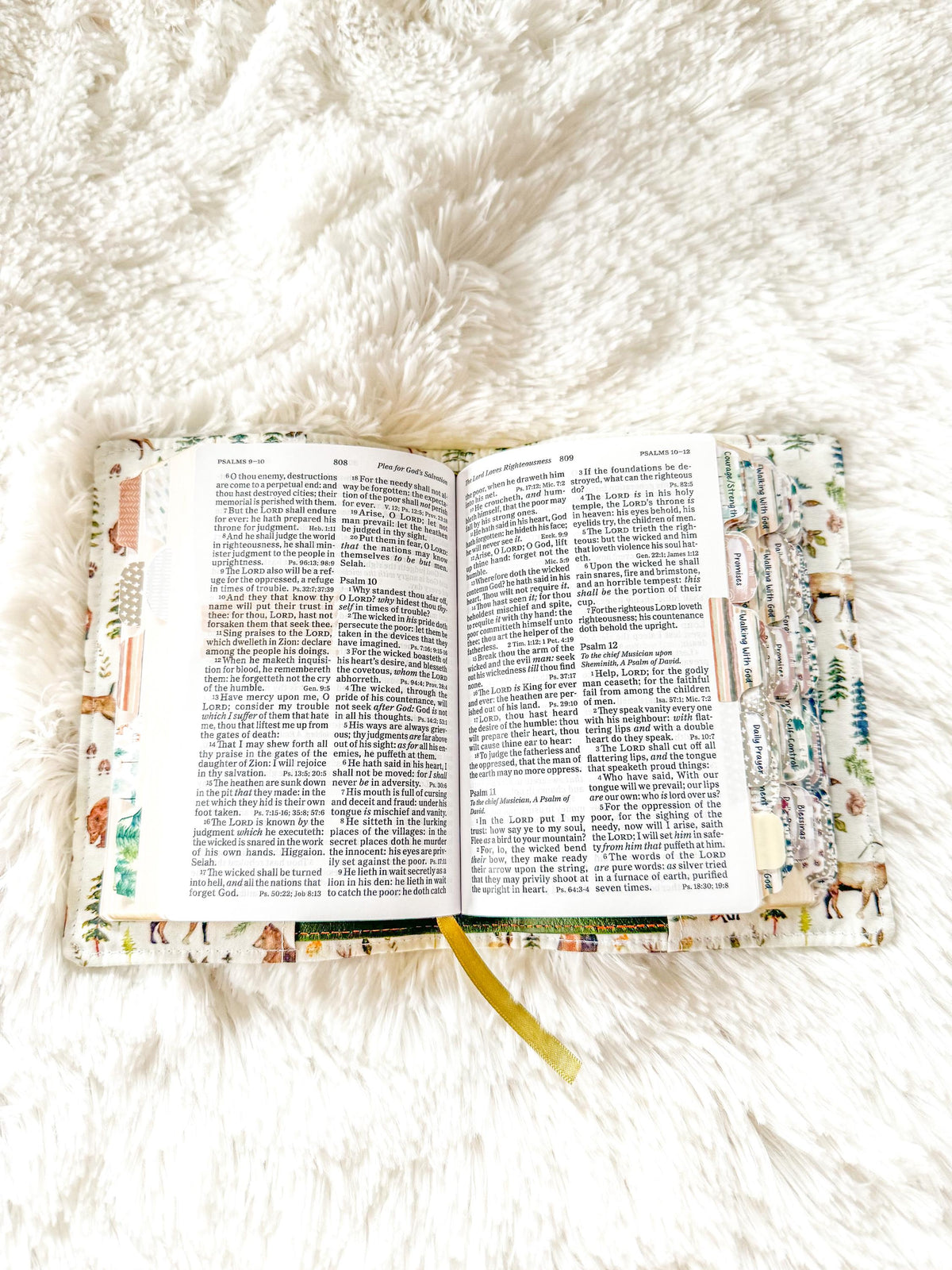 Woodland Prayer Bible Kit, Tabs, Verse List, Christian Gift