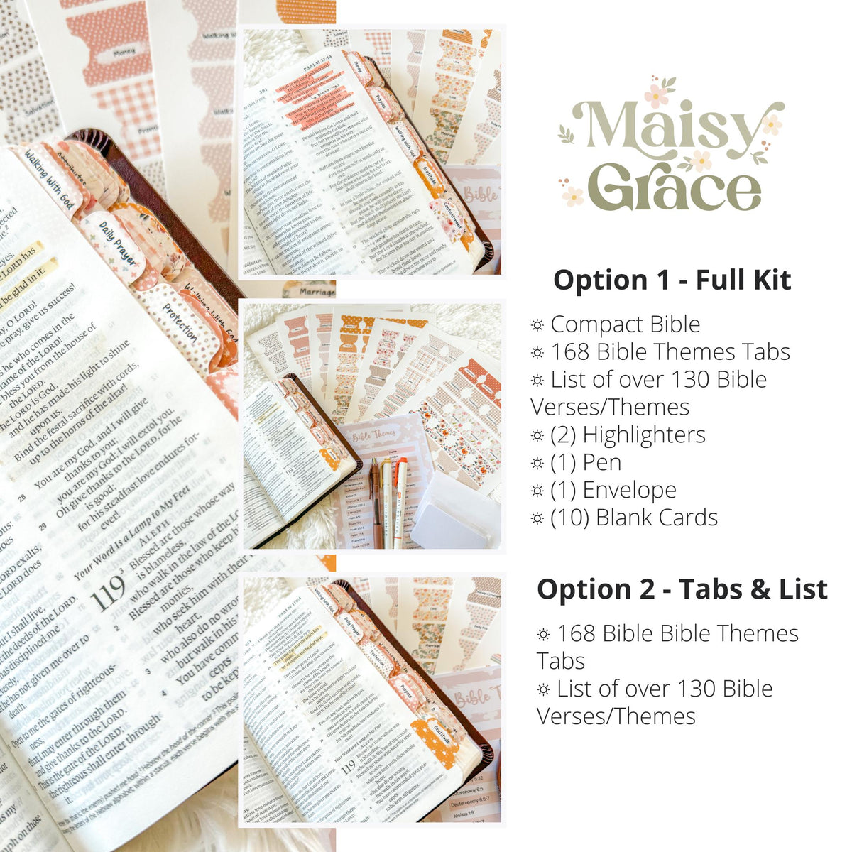 Prayer Bible Kit, Bible Tabs, Bible with Tabs, Gift Bible, Mother's Day Bible, Women's Bible, Loaded Bible, Cute Bible Tabs, Custom Bible