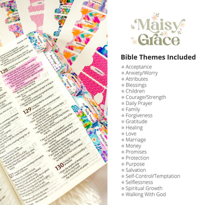 Prayer Bible Kit in Pink Floral, Bible Tabs, Bible with Tabs, Gift Bible, Women's Bible, Loaded Bible, Cute Bible Tabs, Custom Bible