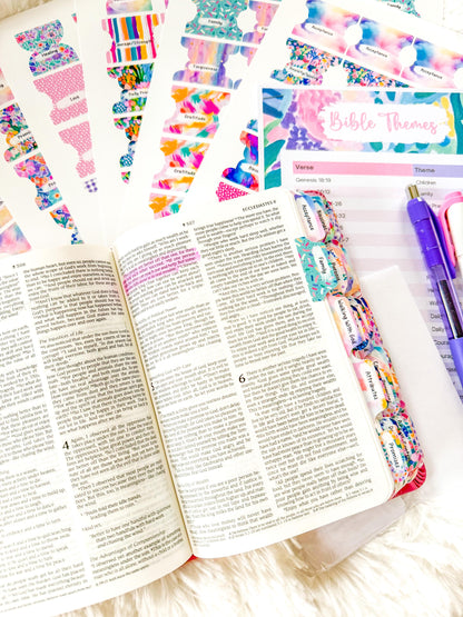 Prayer Bible Kit in Pink Floral, Bible Tabs, Bible with Tabs, Gift Bible, Women's Bible, Loaded Bible, Cute Bible Tabs, Custom Bible