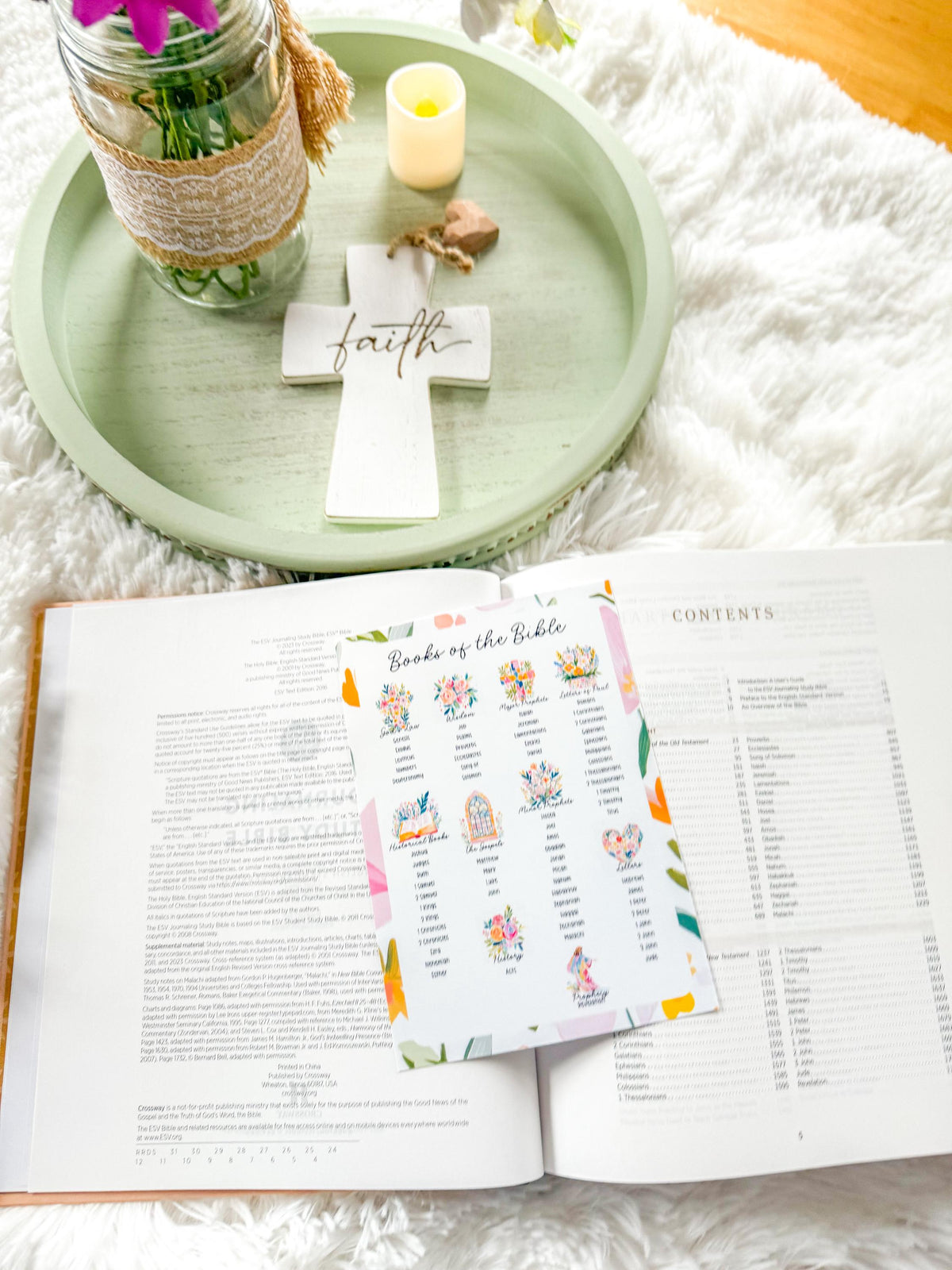 Books of the Bible Category Christian Sticker & Tip-In (Grace Floral Collection)