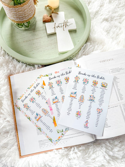 Books of the Bible Category Christian Sticker & Tip-In (Grace Floral Collection)