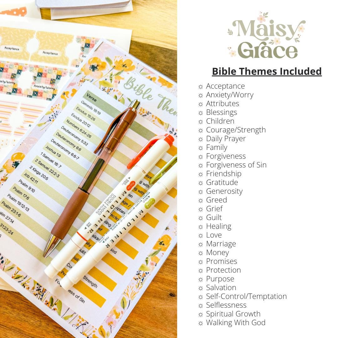 Floral Bees Prayer Bible Kit, Bible Tabs