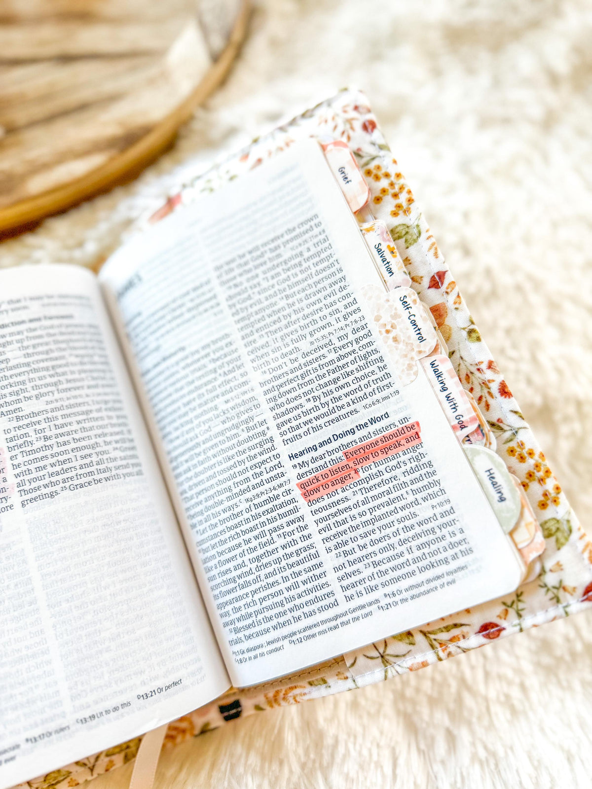 Floral Bees Prayer Bible Kit, Bible Tabs