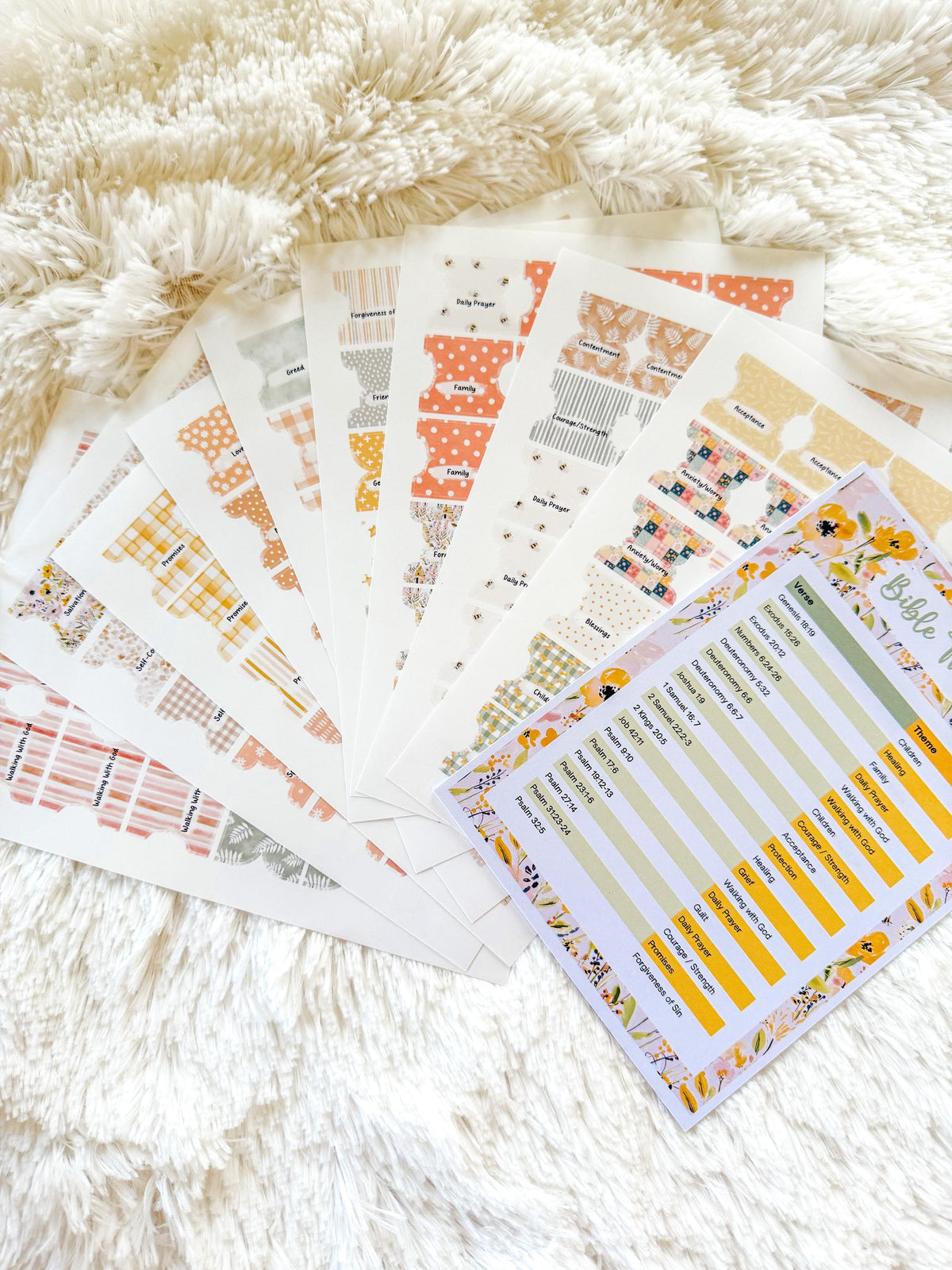 Floral Bees Prayer Bible Kit, Bible Tabs