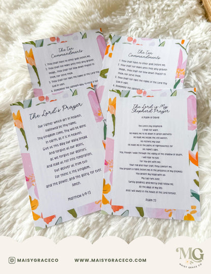 Small Prayer Tip-ins Grace Floral Loaded Bible Printable Digital Download