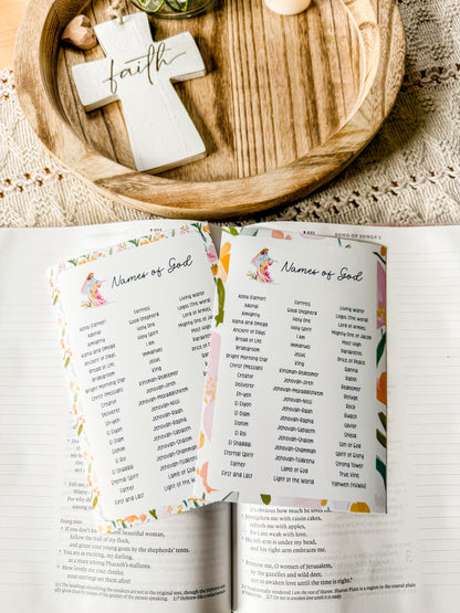 Names of God Christian Sticker Tip-In (Grace Floral Collection)