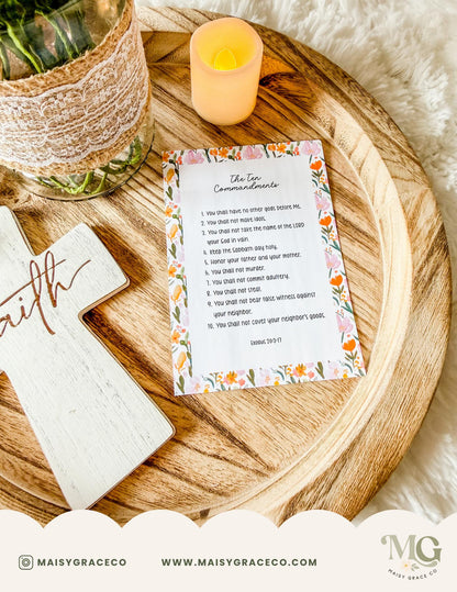 Bible Tip-Ins Printable Digital Download Grace Floral Collection