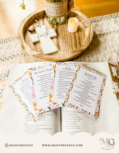 Small Prayer Tip-ins Grace Floral Loaded Bible Printable Digital Download