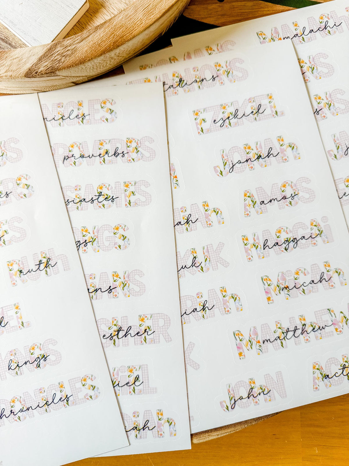 Books of the Bible Header Stickers