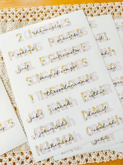Books of the Bible Header Stickers