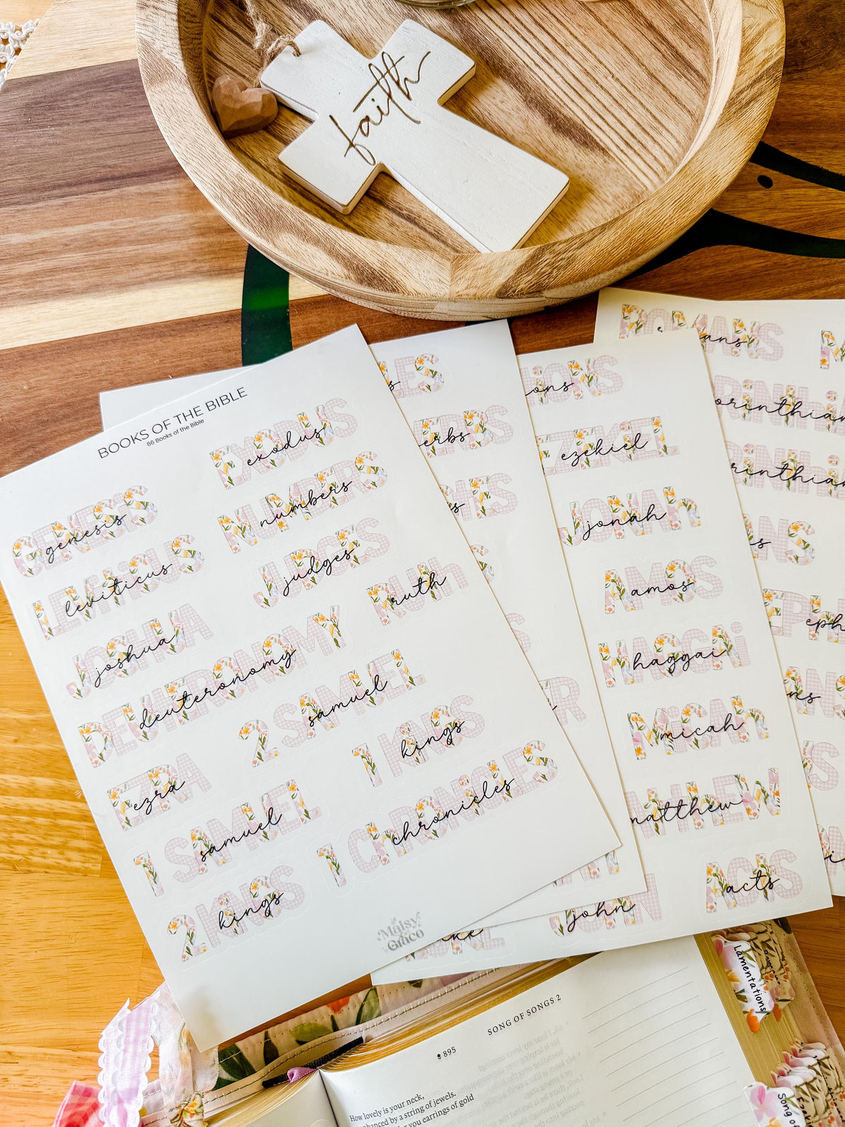 Books of the Bible Header Stickers