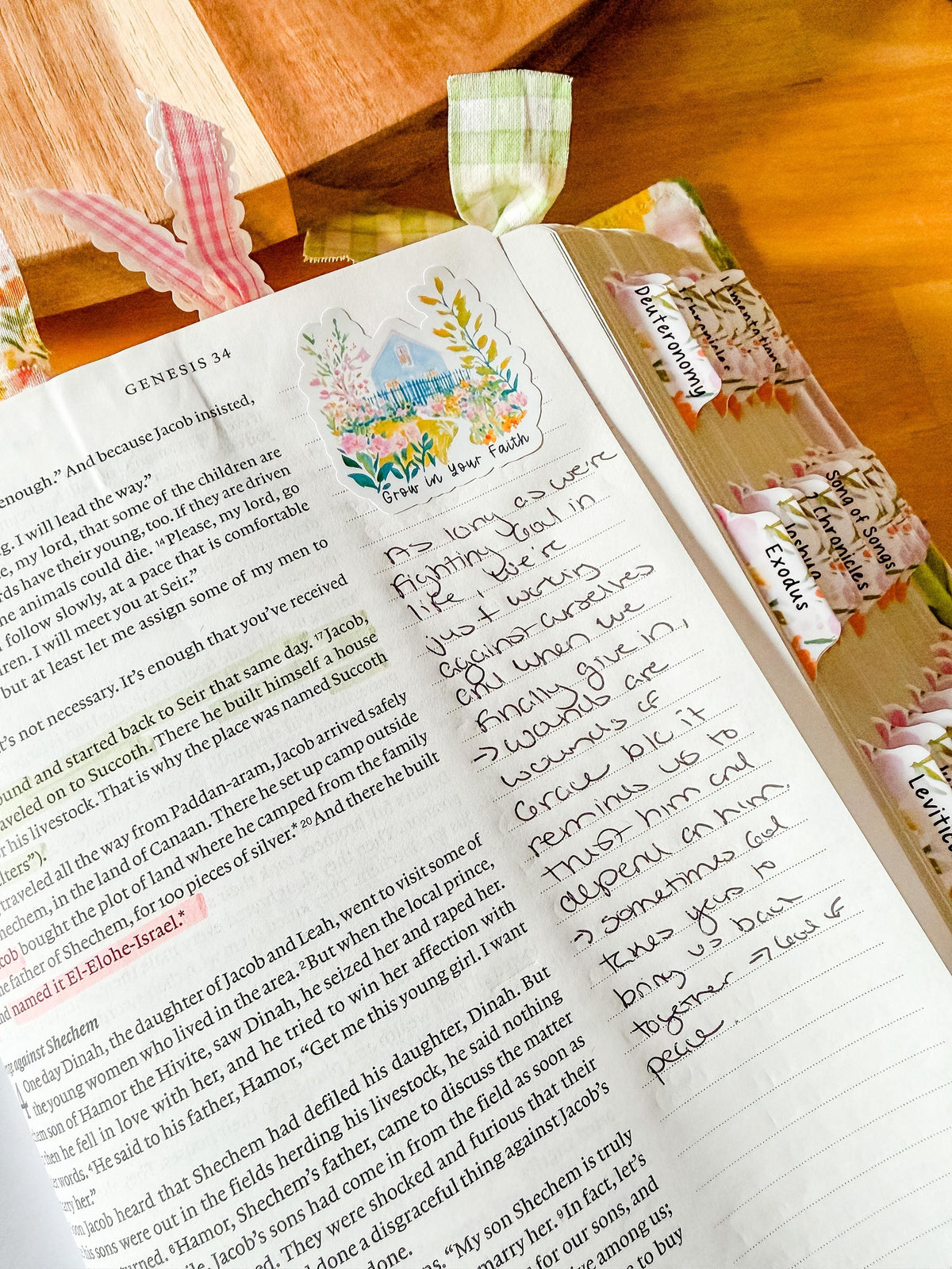 Spring Bible Journaling Sticker Sheet Grace Floral Collection