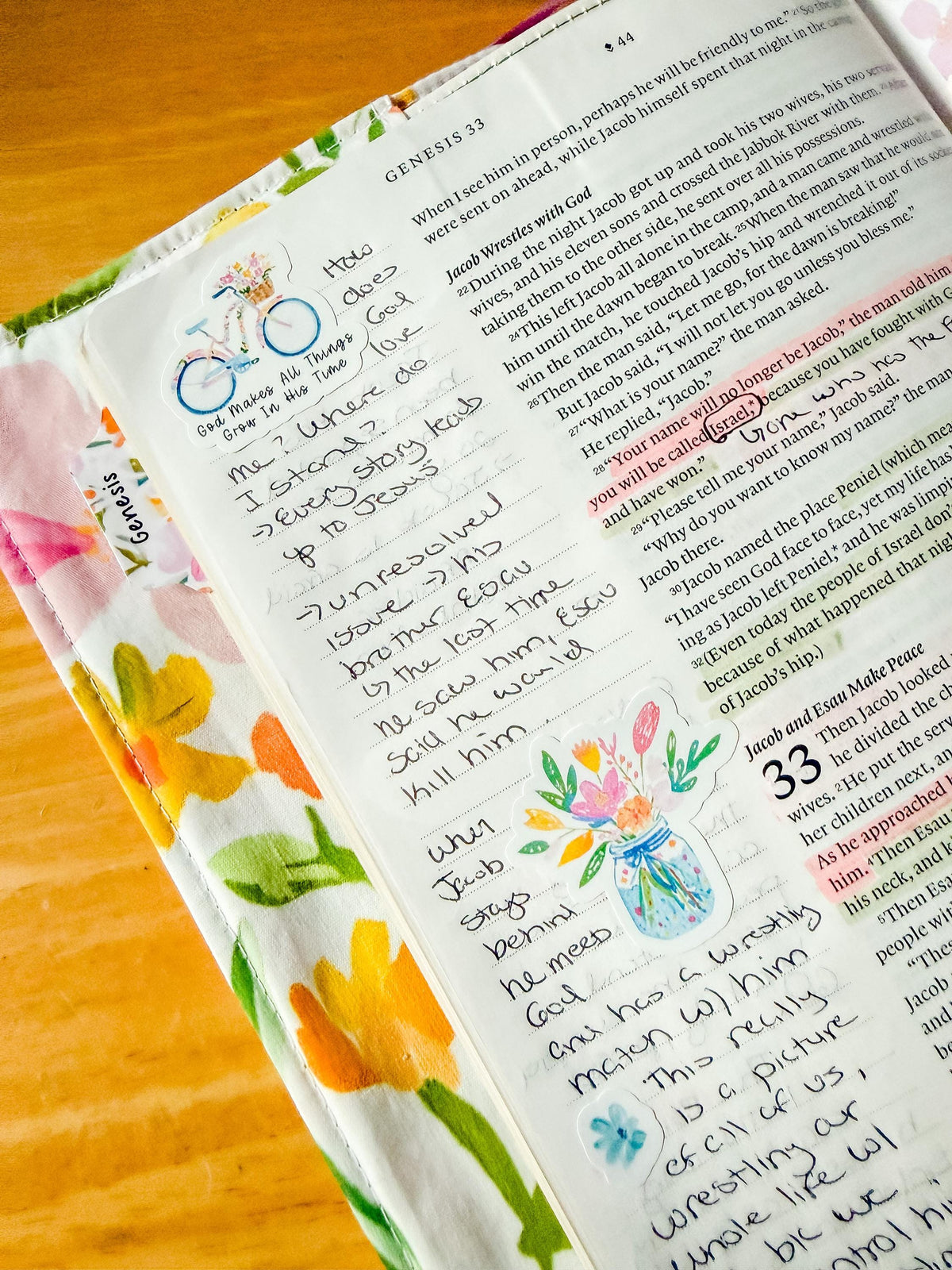 Spring Bible Journaling Sticker Sheet Grace Floral Collection