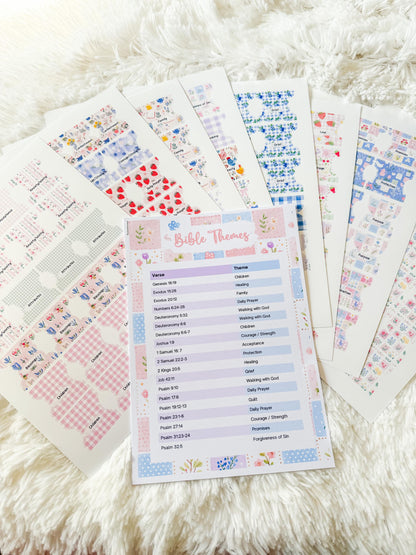 Fruit of the Spirit Prayer Bible Topical Tabs in Floral Farmhouse Patchwork