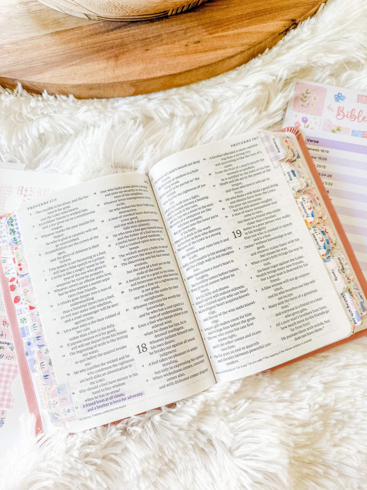 Fruit of the Spirit Prayer Bible Topical Tabs in Floral Farmhouse Patchwork