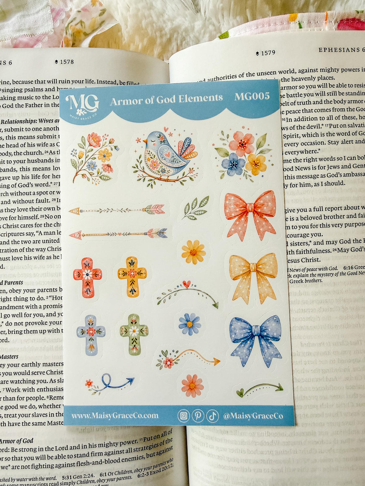 Armor of God Bible Journaling Tip-ins and Sticker Collection