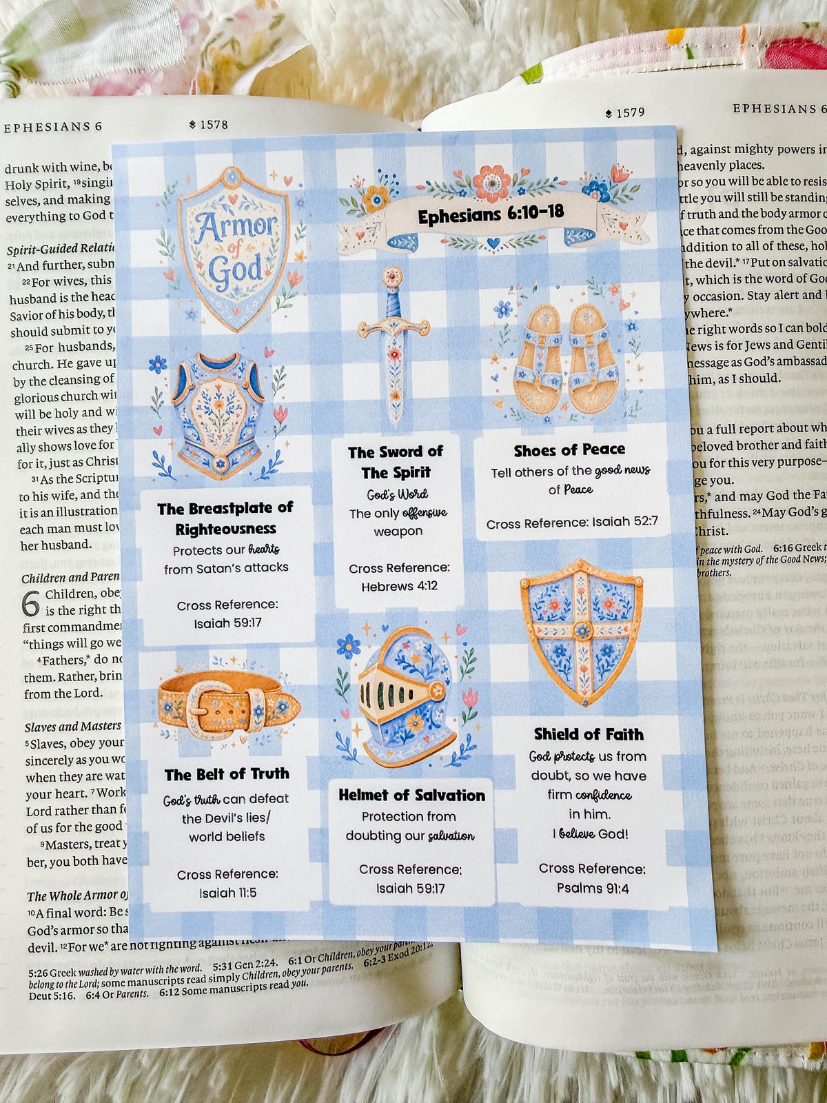 Armor of God Bible Journaling Tip-ins and Sticker Collection