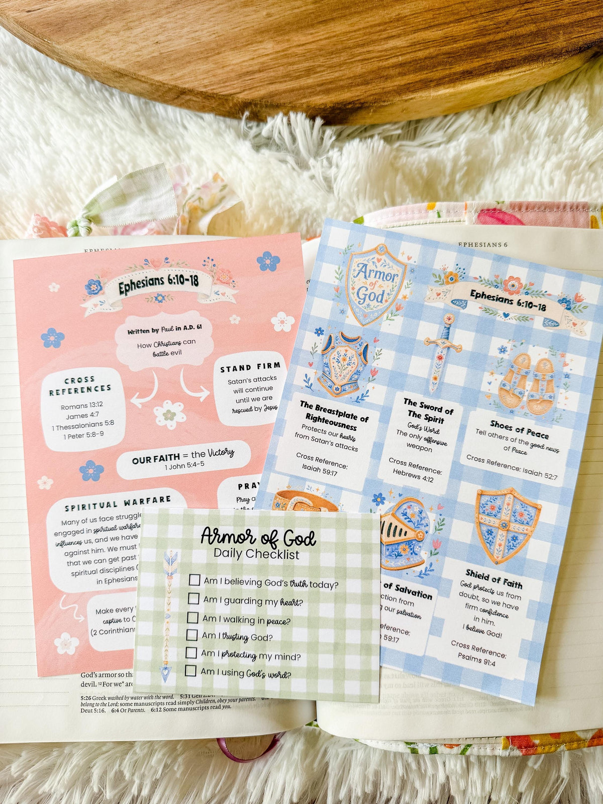 Armor of God Bible Journaling Tip-ins and Sticker Collection
