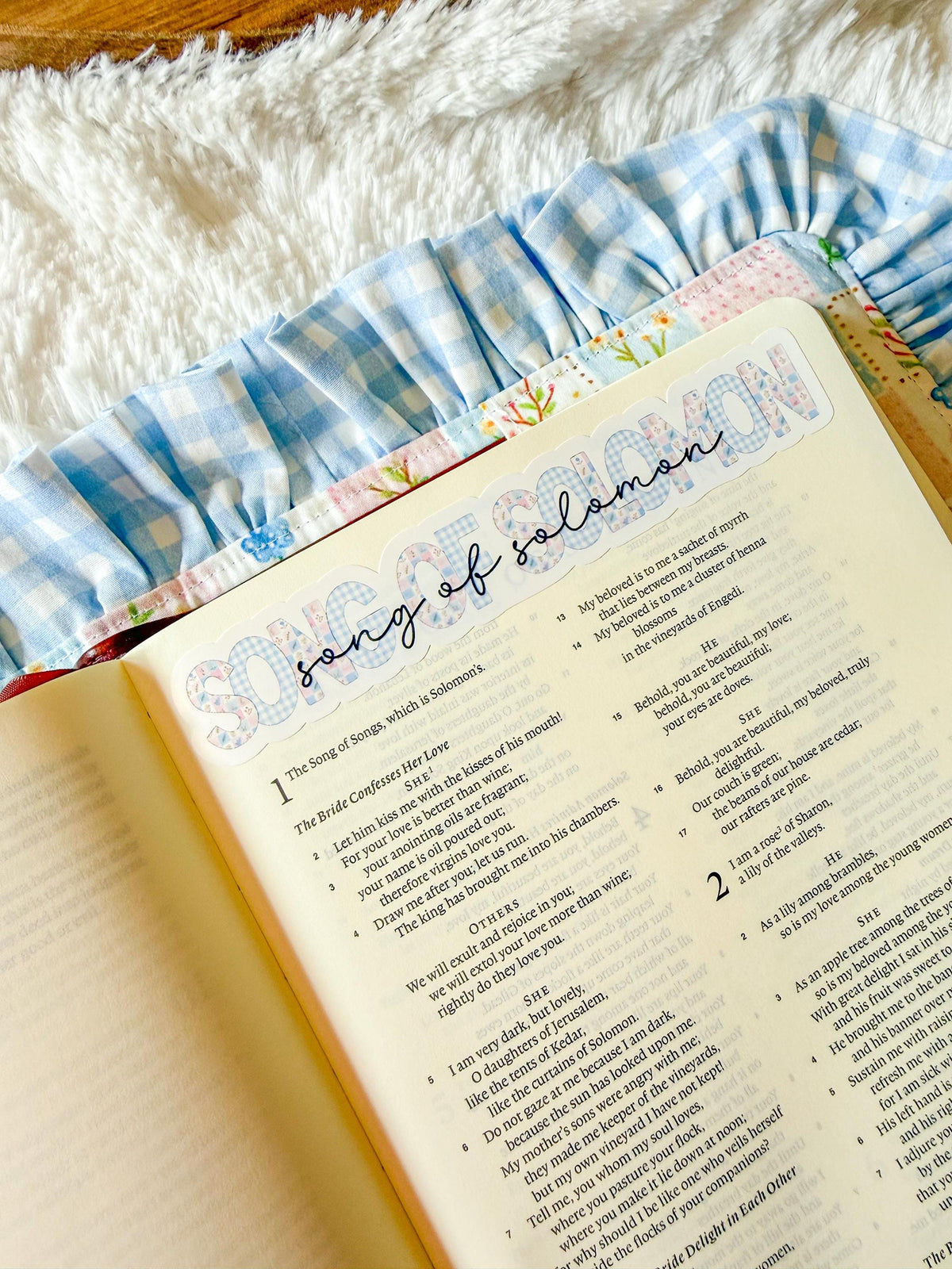 Books of the Bible Header Stickers Blue Farmhouse Patchwork