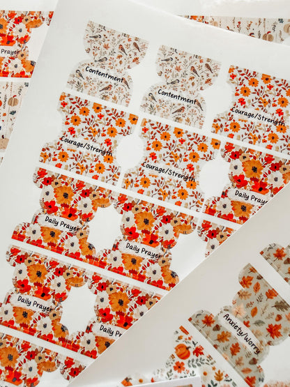 Autumn Prayer Bible Kit Topical Tabs in Boho Neutrals