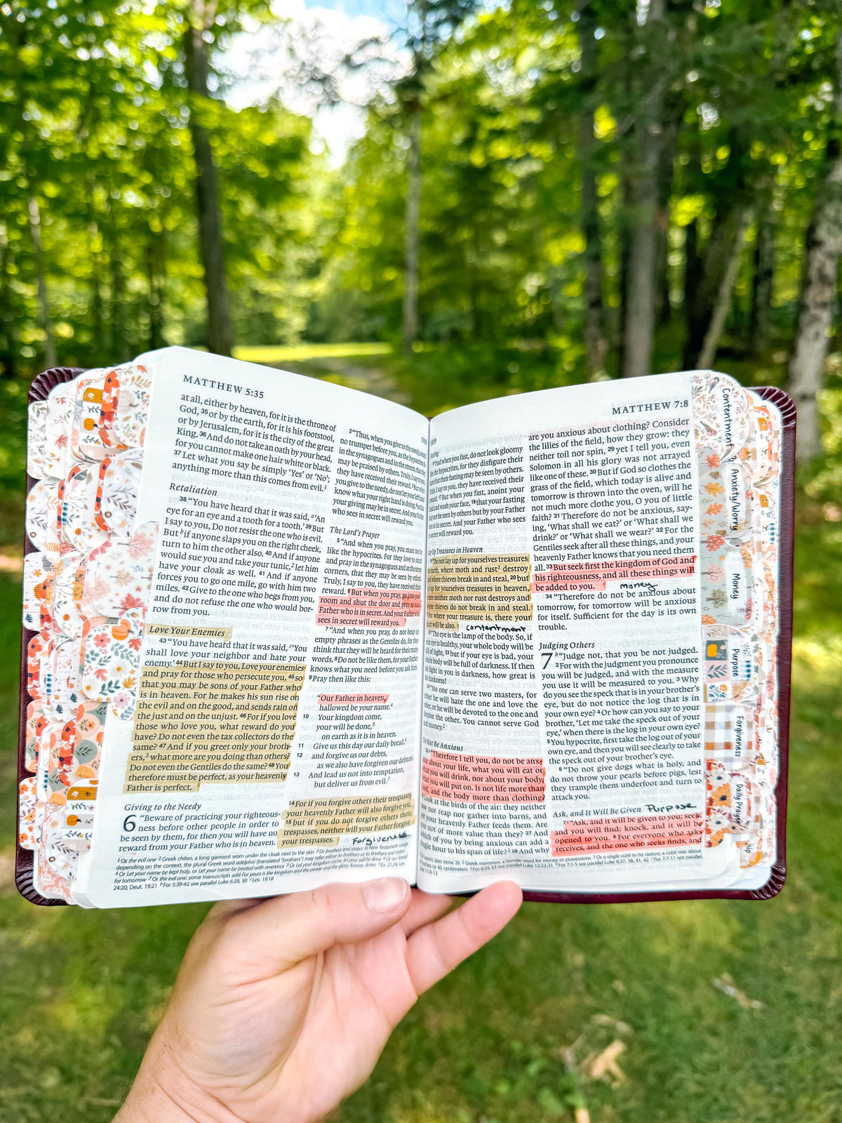 Autumn Prayer Bible Kit Topical Tabs in Boho Neutrals