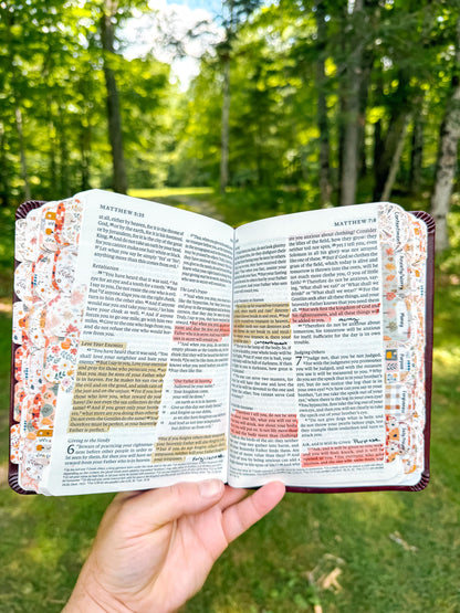 Autumn Prayer Bible Kit Topical Tabs in Boho Neutrals