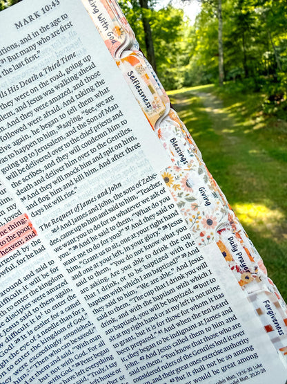 Autumn Prayer Bible Kit Topical Tabs in Boho Neutrals