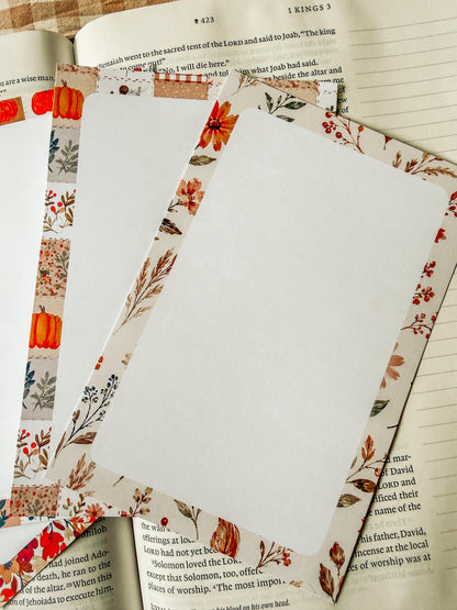 Printable Notepad Stationery Set: Fall Floral Boho Letter Writing Paper (Digital Download)