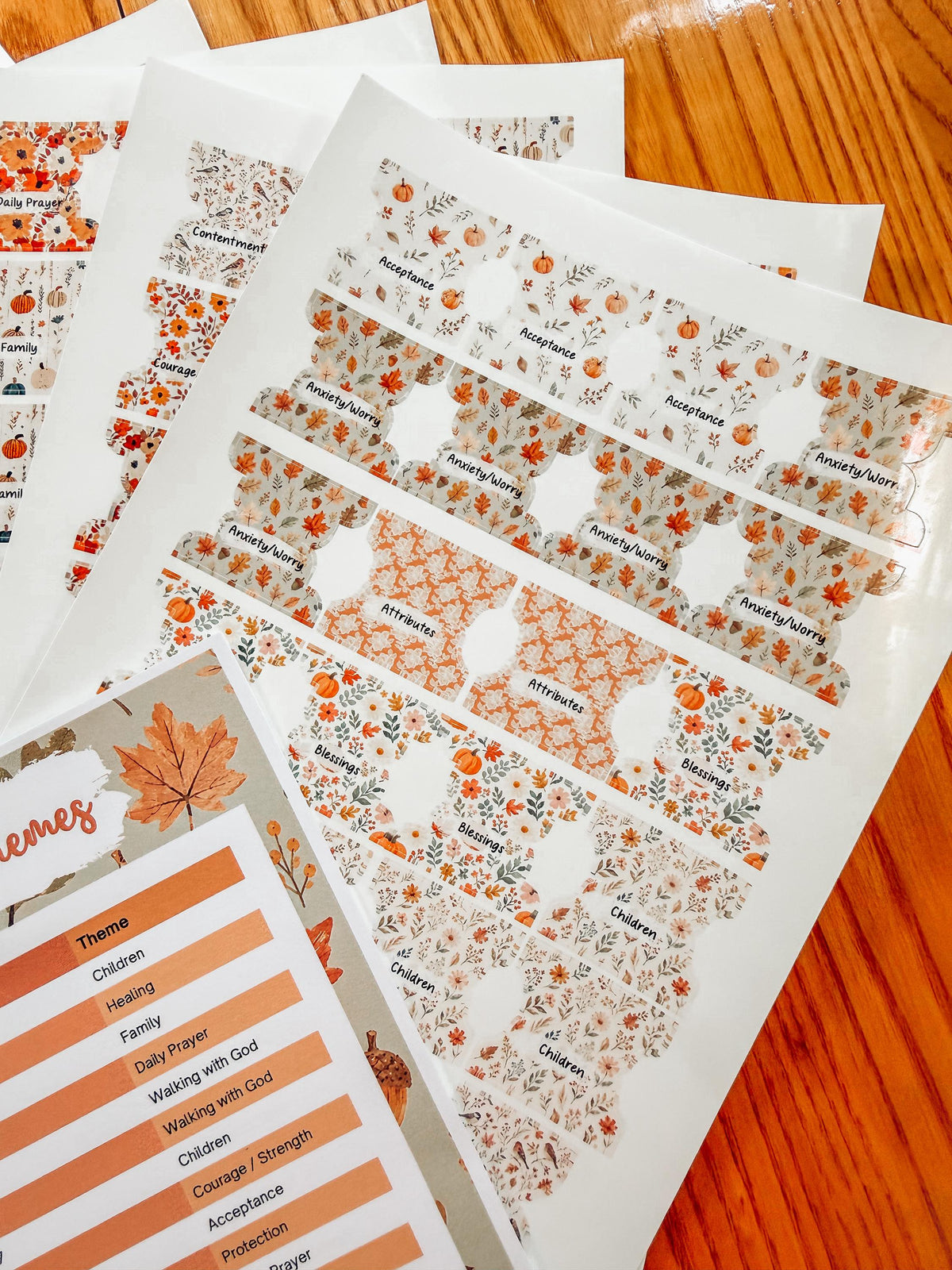 Autumn Prayer Bible Kit Topical Tabs in Boho Neutrals