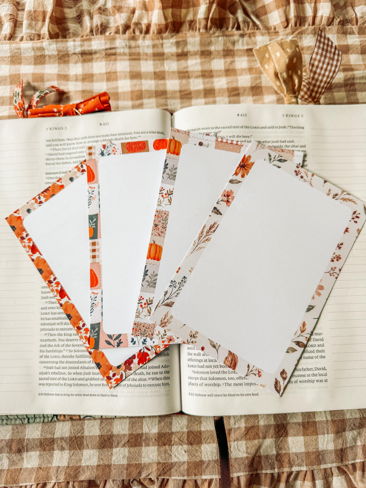 Printable Notepad Stationery Set: Fall Floral Boho Letter Writing Paper (Digital Download)