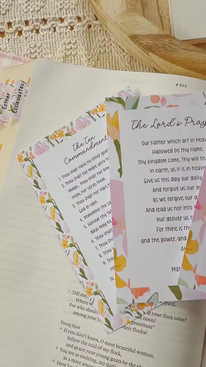 Small Prayer Tip-ins Grace Floral Loaded Bible Printable Digital Download